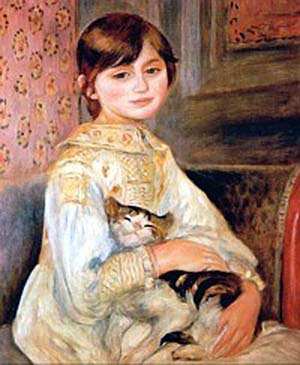 Julie Manet with Cat